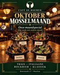 Klein affiche van de mosselmaand